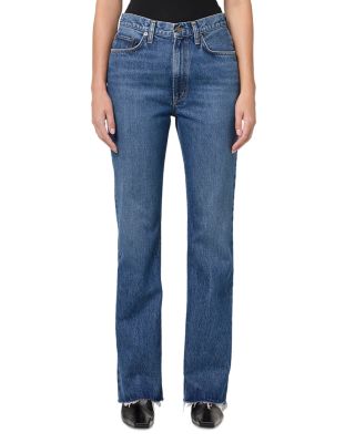 Leena High Rise Baby Flare Jeans in Placebo