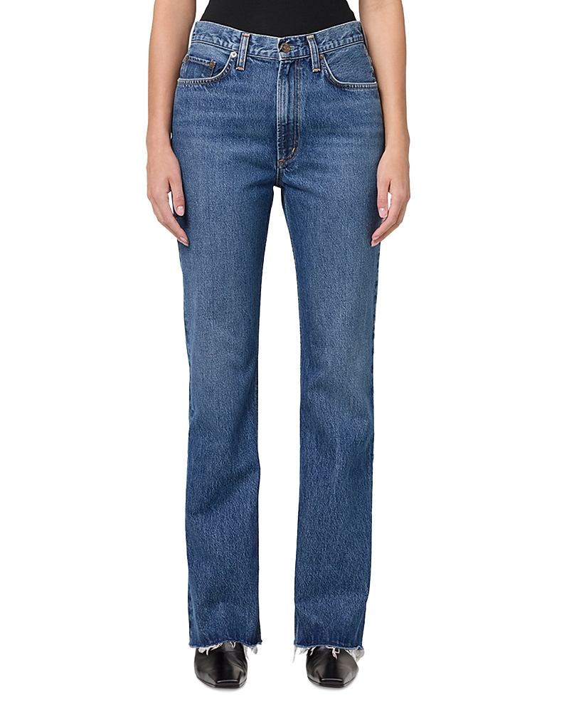 Agolde Leena High Rise Baby Flare Jeans in Placebo