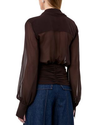 Jacqueline Silk Ruched Top