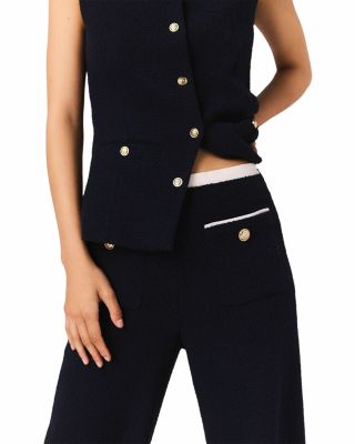 Straight Leg Tweed Pants