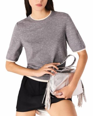Wool Short Sleeve Sweater