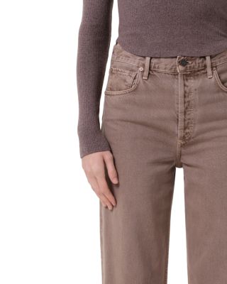 Ren High Rise Wide Leg Ankle Jeans in Ceramic