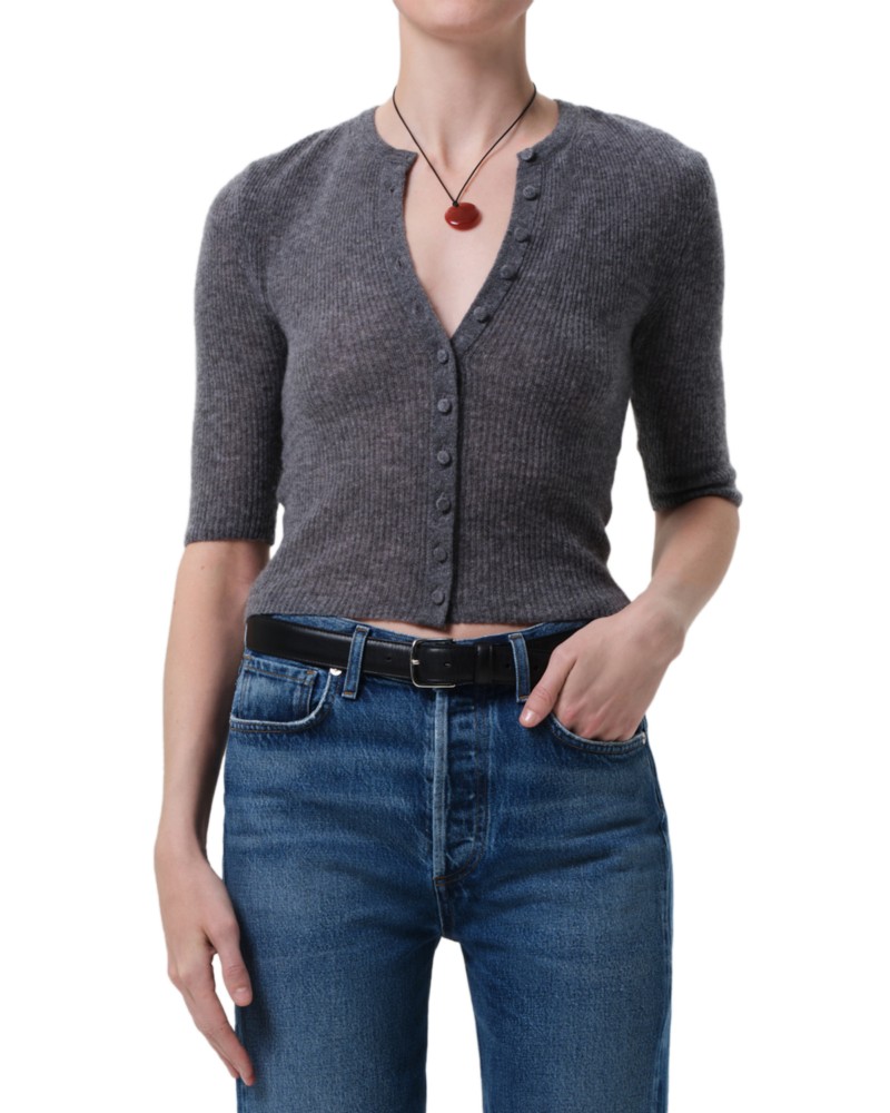 Citizens of Humanity Tabitha Cardigan in Charcoal Heather Gray