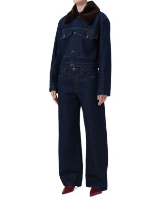 Walker Faux Fur Collar Denim Jacket