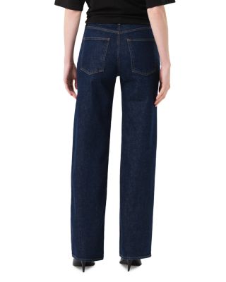 Harper Mid Rise Relaxed Straight Jeans in Reissue