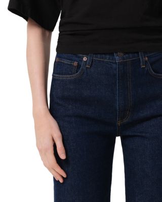 Harper Mid Rise Relaxed Straight Jeans in Reissue