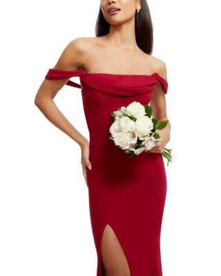 Melania Off-the-Shoulder Gown