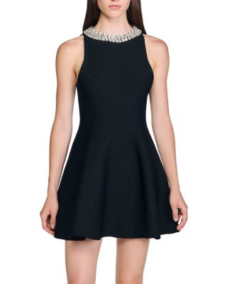 Pearl Collar Short Dress