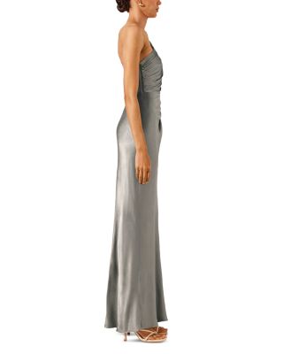 La Lune Asymmetric Gathered Maxi Dress
