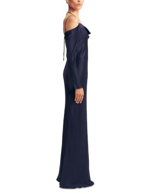 La Lune Off-the-Shoulder Tie Maxi Dress