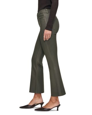 Bridget Boot High Rise Instasculpt™ Coated Crop Jeans	in Moss Coated