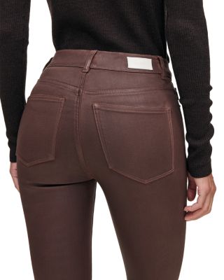 Bridget Boot High Rise Instasculpt™ Coated Crop Jeans in Toffee Coated