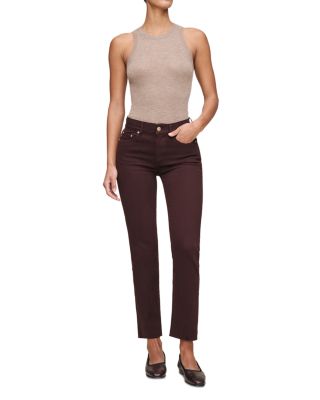 Mara Straight Mid Rise Instasculpt™ Ankle Jeans in Fig