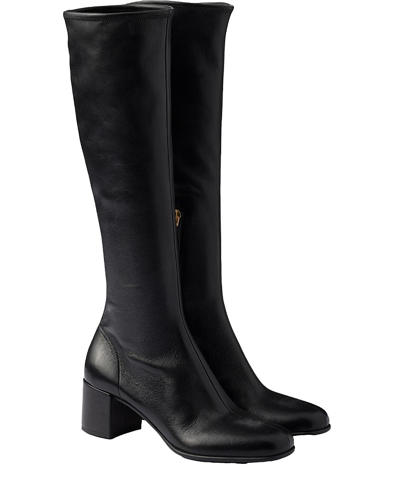 Prada 55mm Nappa-leather Boots In Black