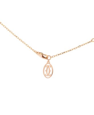 Large Cartier D'Amour Pendant Necklace 18K Rose Gold with Diamond