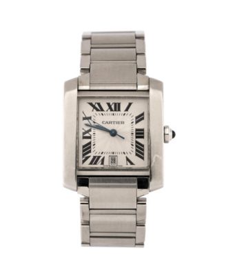 Pre-Owned Cartier - Tank Francaise Quartz Watch in Stainless Steel 25mm