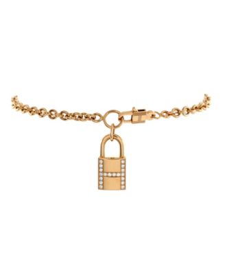 Pre-Owned HERMÈS - Amulettes Cadenas Pendant Bracelet 18K Rose Gold with Diamonds