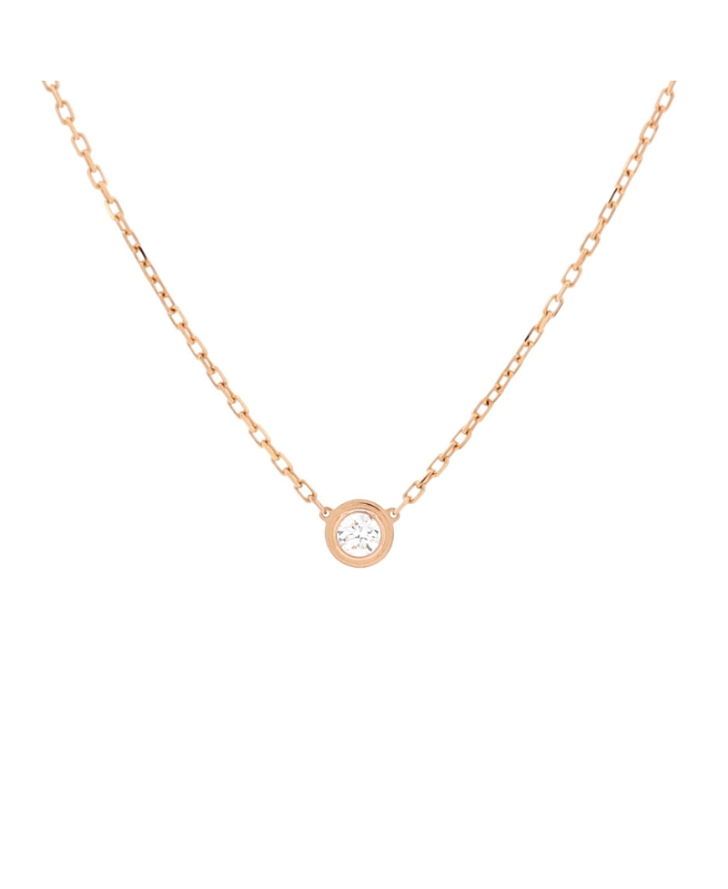 Pre-owned Pre-owned Cartier Cartier Large Cartier D'amour Pendant Necklace 18k Rose Gold With Diamond