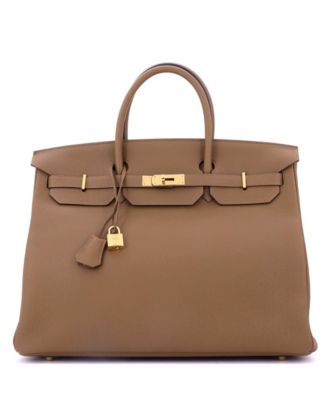 Pre-Owned HERMÈS - Birkin 40 Handbag Brown Togo with Gold Hardware