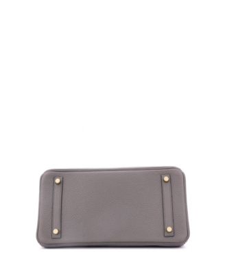 Birkin 30 Handbag Grey Togo with Gold Hardware