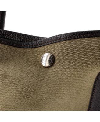 36 Garden Party Tote Toile and Leather