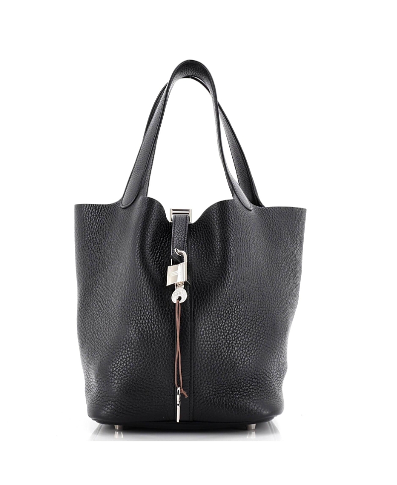 Pre-owned Pre-owned Hermes Hermes Mm Picotin Lock Bag Clemence In Black