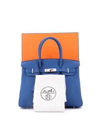 Birkin 30 Handbag Blue Togo with Palladium Hardware