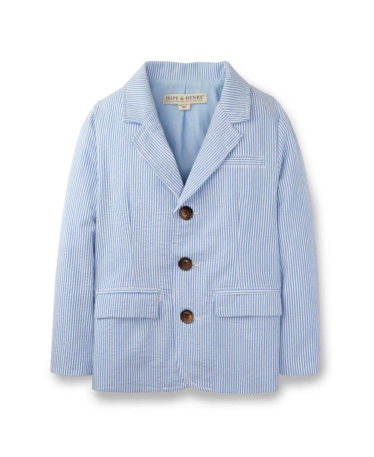 Hope & Henry Unisex Organic Classic Seersucker Suit Jacket