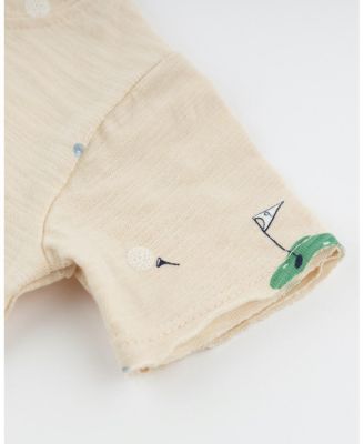 Boys' Golf Print Slub Raw Edge Slub Tee and Short Set - Baby, Little Kid