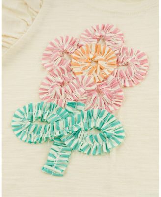 Girls' Cabana Ruffle Daisy Applique Butterfly Tee - Baby, Little Kid