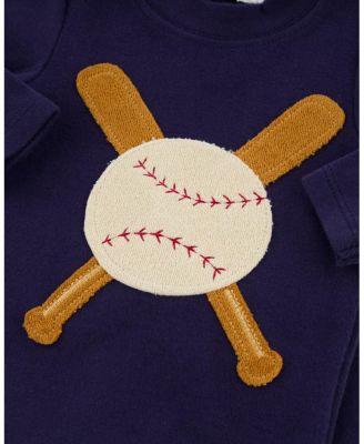 Boys' Terry Baseball Applique Two Piece Set - Baby
