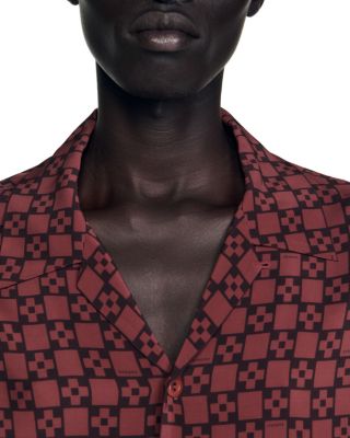 Printed Loose Fit Button Shirt