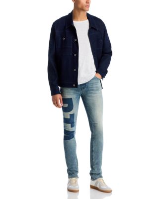 Logo Skinny Jeans in Mid Blue
