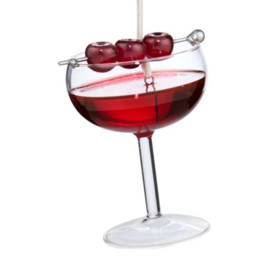 Manhattan Cocktail Ornament - Exclusive