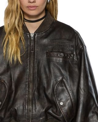 Alpha Leather Bomber Jacket