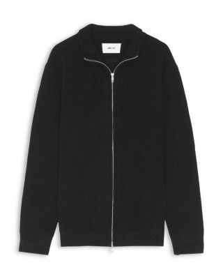 Danny Full Zip Ribbed Sweater