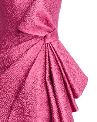 One Shoulder Textured Gown