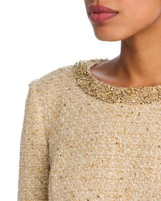 Embellished Tweed Dress