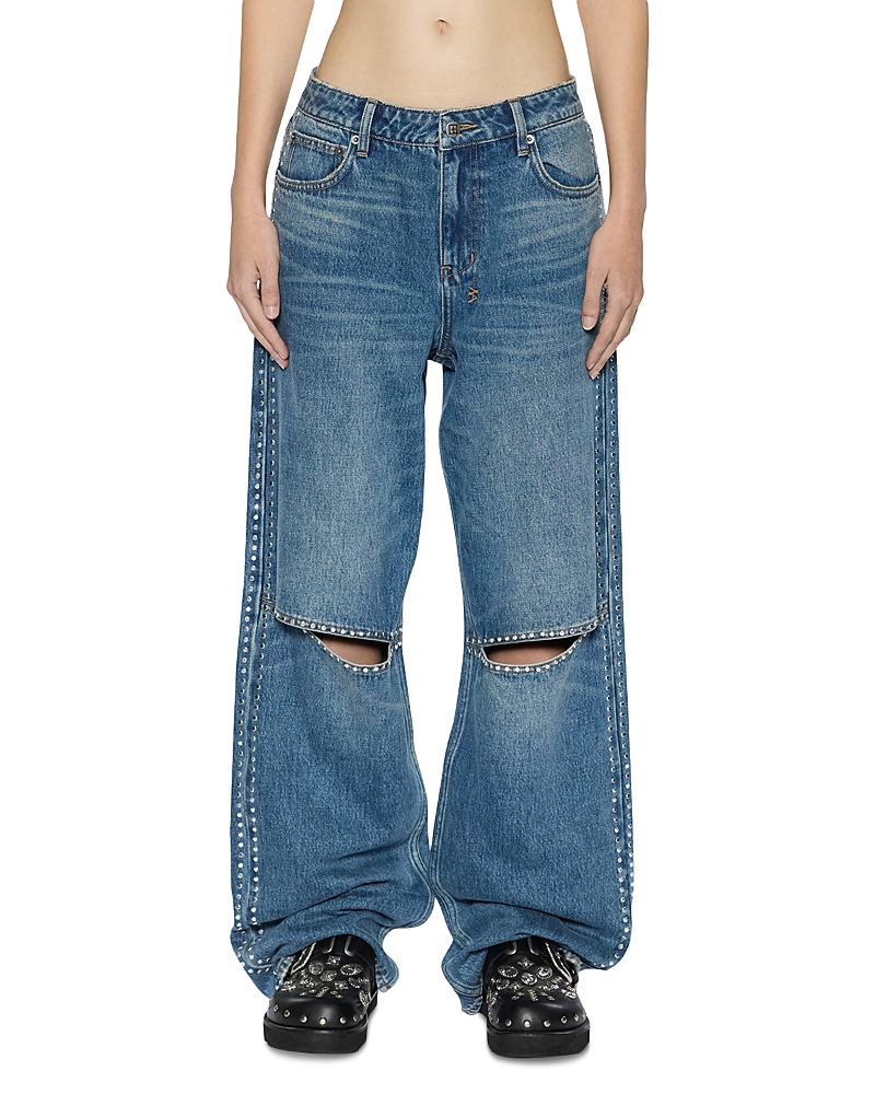 Ksubi High Rise Wide Leg Jeans In Denim In Blue