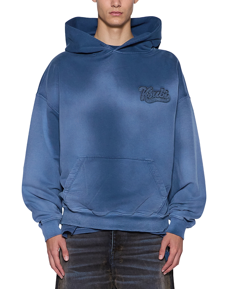 Ksubi Ace Ekcess Ink Fade Oversized Fit Hoodie In Blue