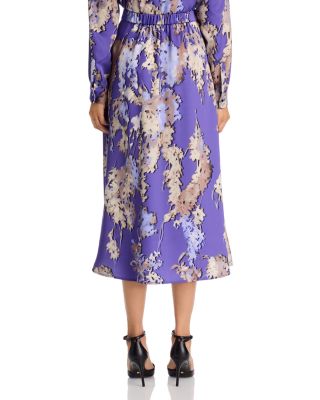 Floral Crepe de Chine Skirt