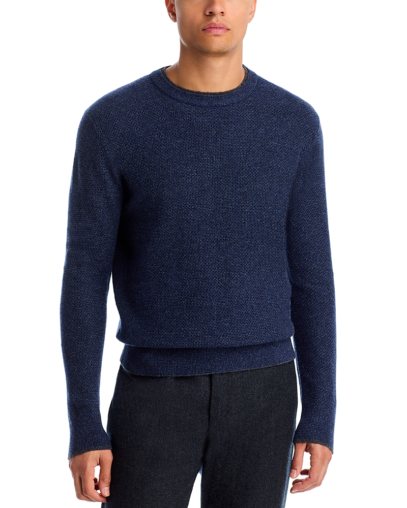 The Men's Store At Bloomingdale's Wool & Cashmere Jacquard Sweater - Exclusive In Blue