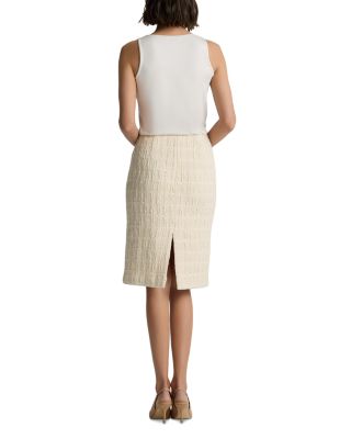 Textured Plaid Skirt 