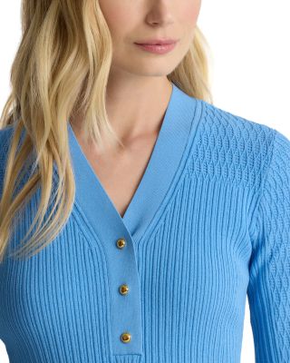 Pointelle Rib Knit Sweater 