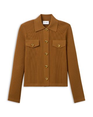 Mixed Rib Knit Jacket 