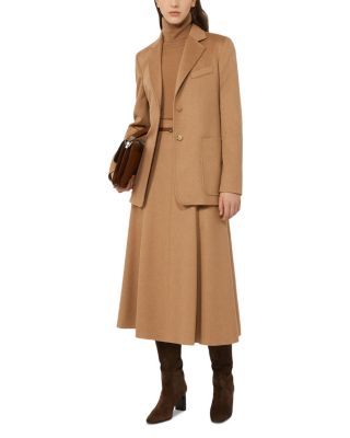 Geneve Camel Wool Skirt