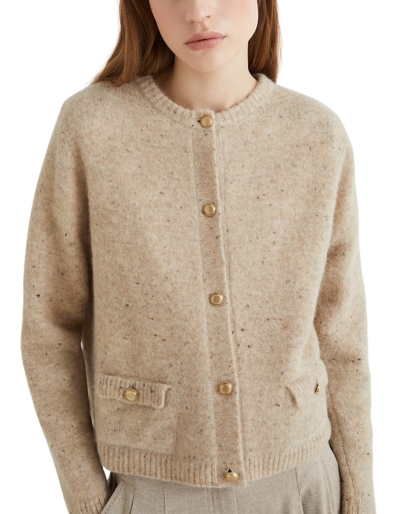 Marella Marled Cardigan In Brown