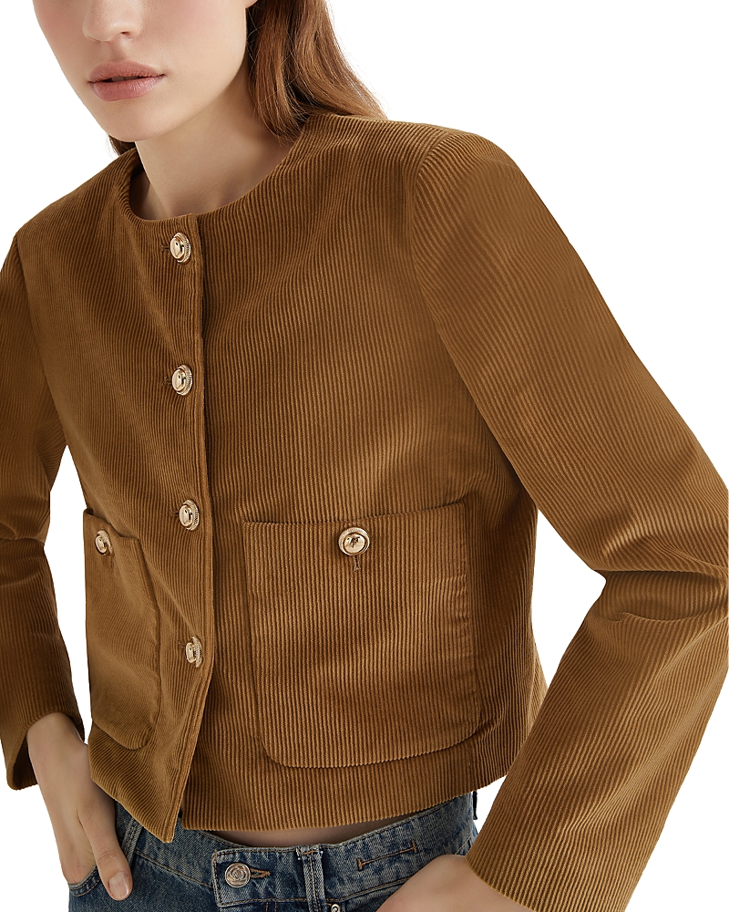 Marella Corduroy Jacket In Brown