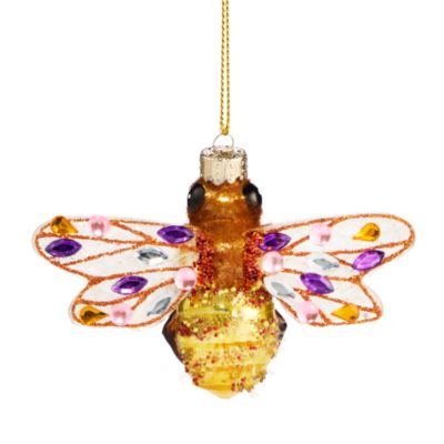 Glass Bee Ornament - Exclusive