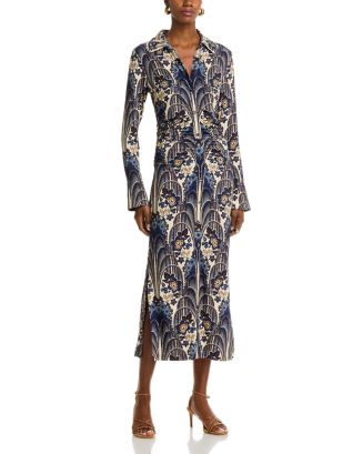 sharley midi dress Sharley Floral Bust Satin Midi Dress